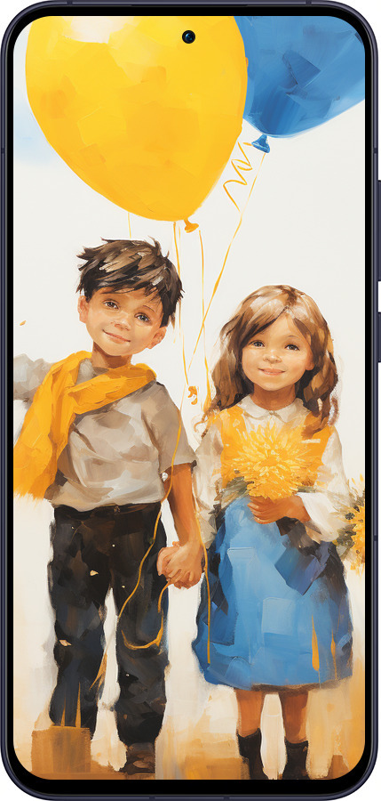 Силіконовий чехол Діти з кульками для Oppo Reno13 5G - 5659u-3944 изображение 