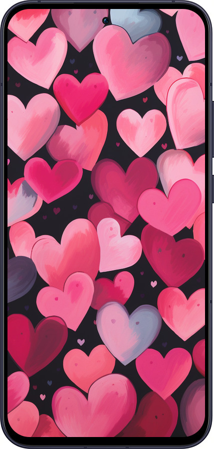 Силиконовый чехол Сердечки 4 для Oppo Reno13 5G - 5662u-3944 изображение 