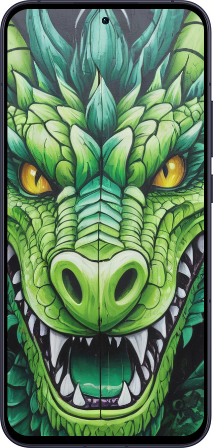 Силіконовий чехол Зелений дракон для Oppo Reno13 5G - 5816u-3944 изображение 