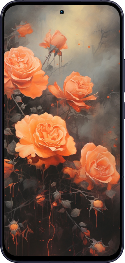 Силиконовый чехол Оранжевые розы для Oppo Reno13 5G - 5944u-3944 изображение 