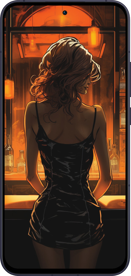 Силиконовый чехол Чехол для телефона Девушка в баре для Oppo Reno13 5G - 5947u-3944 изображение 