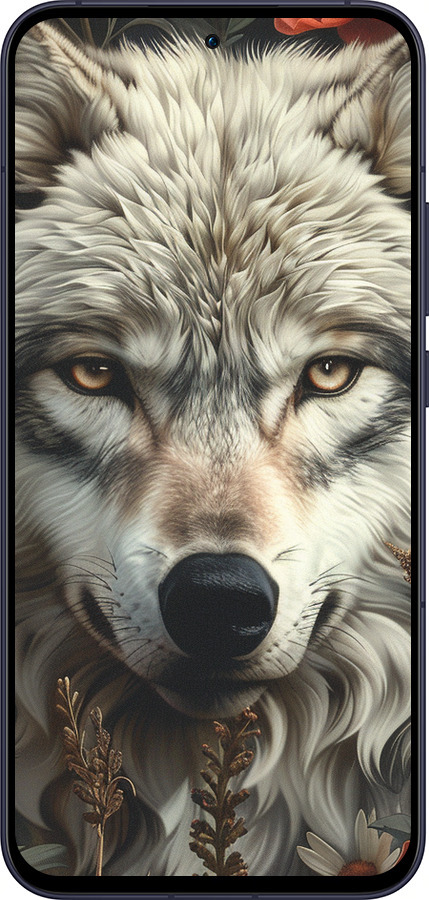 Силиконовый чехол Волчий взгляд для Oppo Reno13 5G - 6066u-3944 изображение 