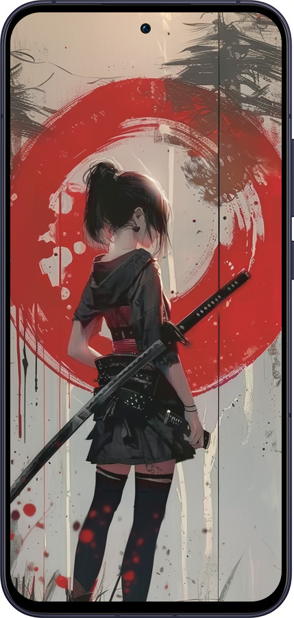 Силиконовый чехол Сумерки воина: Танец с катаной для Oppo Reno13 5G - 6123u-3944 изображение 