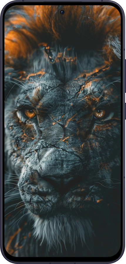 Силіконовий чехол Полум'яний лев для Oppo Reno13 5G - 6153u-3944 изображение 