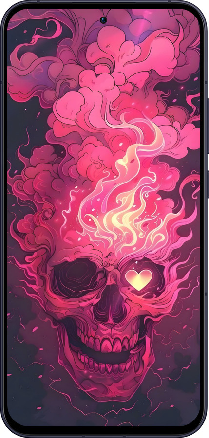 Силиконовый чехол Череп арт для Oppo Reno13 5G - 6385u-3944 изображение 