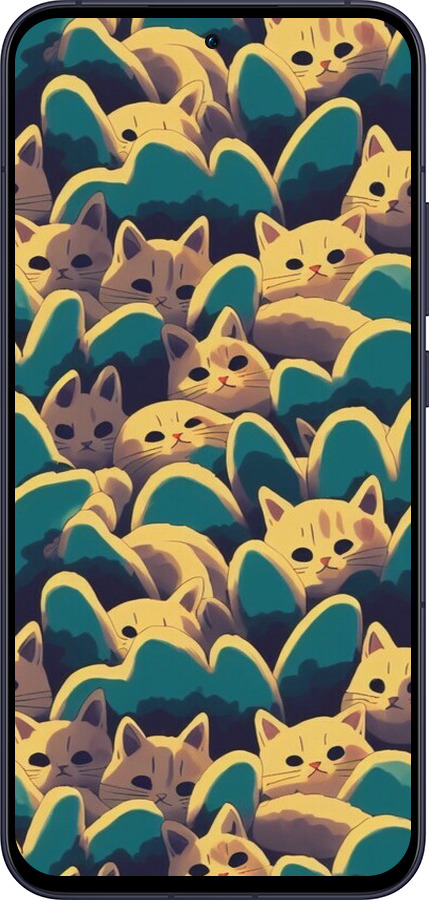 Силіконовий чехол Із зображенням котиків для Oppo Reno13 5G - 6429u-3944 изображение 