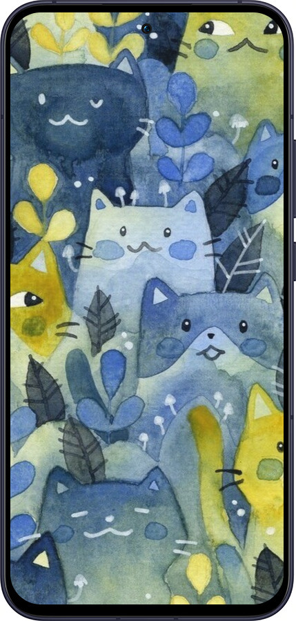 Силіконовий чехол Із зображенням котячого лісу для Oppo Reno13 5G - 6447u-3944 изображение 