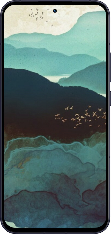 Силиконовый чехол С изображением гор Индиго для Oppo Reno13 5G - 6484u-3944 изображение 