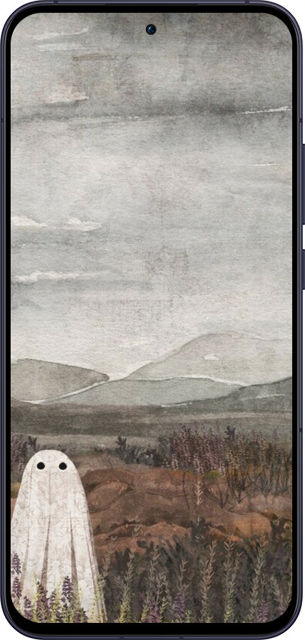 Силиконовый чехол Одинокий призрак на фоне гор для Oppo Reno13 5G - 6486u-3944 изображение 