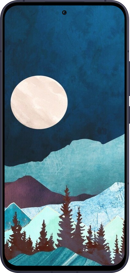 Силиконовый чехол Горная идиллия ночной пейзаж для Oppo Reno13 5G - 6488u-3944 изображение 