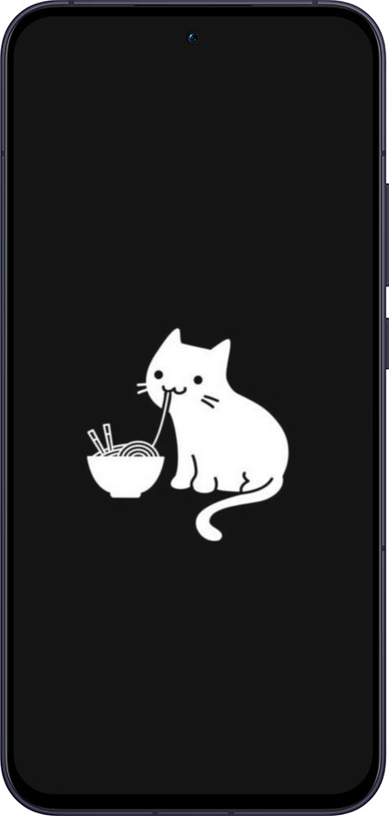 Силиконовый чехол С милым котом на черном фоне для Oppo Reno13 5G - 6528u-3944 изображение 