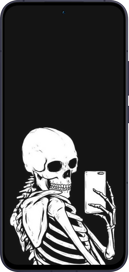 Силіконовий чехол Скелет робить Selfie для Oppo Reno13 5G - 6535u-3944 изображение 