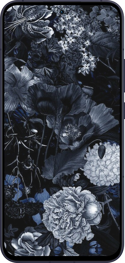 Силиконовый чехол Абстрактный цветочный рисунок в синих тонах для Oppo Reno13 5G - 6539u-3944 изображение 