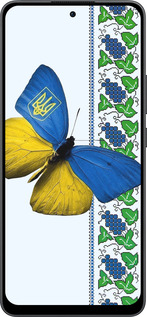 Силиконовый чехол Желто-голубая бабочка для Oppo Reno13 F 5G / Reno13 F 4G - 1054u-3955 изображение 