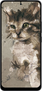 Силіконовий чехол Кошеня з плям і ліній для Oppo Reno13 F 5G / Reno13 F 4G - 119u-3955 изображение 