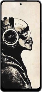 Силиконовый чехол Скелет-меломан v2 для Oppo Reno13 F 5G / Reno13 F 4G - 1200u-3955 изображение 