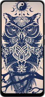 Силіконовий чехол Сова у візерунок для Oppo Reno13 F 5G / Reno13 F 4G - 4000u-3955 изображение 