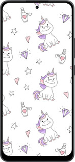 Силиконовый чехол Единорожка v2 для Oppo Reno13 F 5G / Reno13 F 4G - 4703u-3955 изображение 