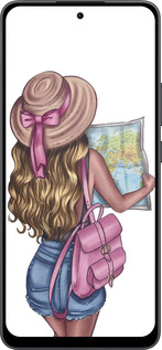 Силіконовий чехол Дівчина з картою для Oppo Reno13 F 5G / Reno13 F 4G - 4704u-3955 изображение 