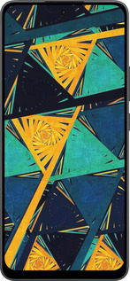 Силиконовый чехол Арт, абстракция, желтый, синий для Oppo Reno13 F 5G / Reno13 F 4G - 5382u-3955 изображение 