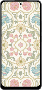 Силиконовый чехол Цветочный орнамент v2 для Oppo Reno13 F 5G / Reno13 F 4G - 5513u-3955 изображение 