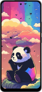 Силиконовый чехол Панда в облаках для Oppo Reno13 F 5G / Reno13 F 4G - 5585u-3955 изображение 