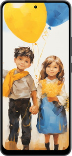 Силиконовый чехол Дети с шариками для Oppo Reno13 F 5G / Reno13 F 4G - 5659u-3955 изображение 