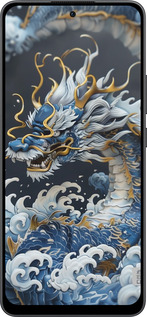 Силиконовый чехол Водяной дракон для Oppo Reno13 F 5G / Reno13 F 4G - 6113u-3955 изображение 