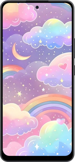 Силиконовый чехол Облака и радуга для Oppo Reno13 F 5G / Reno13 F 4G - 6312u-3955 изображение 