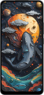 Силиконовый чехол Кит в космосе для Oppo Reno13 F 5G / Reno13 F 4G - 6328u-3955 изображение 