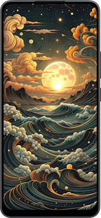 Силіконовий чехол Арт волны для Oppo Reno13 F 5G / Reno13 F 4G - 6332u-3955 изображение 