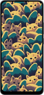 Силіконовий чехол Із зображенням котиків для Oppo Reno13 F 5G / Reno13 F 4G - 6429u-3955 изображение 