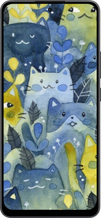 Силіконовий чехол Із зображенням котячого лісу для Oppo Reno13 F 5G / Reno13 F 4G - 6447u-3955 изображение 