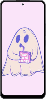 Силиконовый чехол Милый призрак для Oppo Reno13 F 5G / Reno13 F 4G - 6507u-3955 изображение 