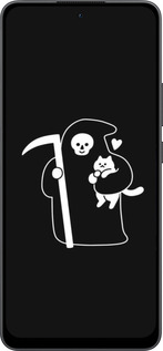 Силиконовый чехол Минималистичный арт: смерть и кошка для Oppo Reno13 F 5G / Reno13 F 4G - 6529u-3955 изображение 