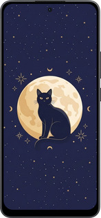 Силиконовый чехол Cute Cat Celestial/Witchy для Oppo Reno13 F 5G / Reno13 F 4G - 6787u-3955 изображение 