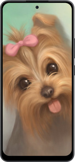 Силиконовый чехол Нарисованный йоркширский терьер для Oppo Reno13 F 5G / Reno13 F 4G - 928u-3955 изображение 