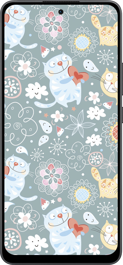 Силиконовый чехол Котята v3 для Oppo Reno13 F 5G / Reno13 F 4G - 1223u-3955 изображение 