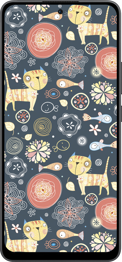 Силіконовий чехол Кошенята v4 для Oppo Reno13 F 5G / Reno13 F 4G - 1224u-3955 изображение 