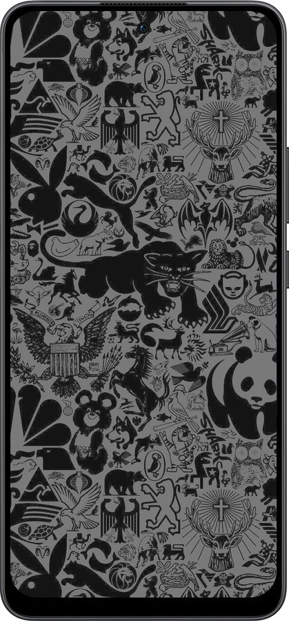 Силіконовий чехол Чорно-сірий стікер бомбінг для Oppo Reno13 F 5G / Reno13 F 4G - 2432u-3955 изображение 