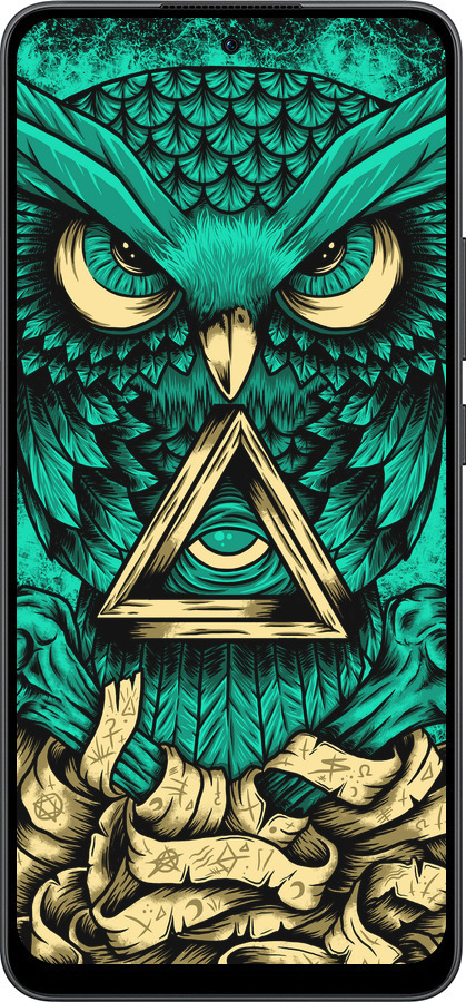 Силиконовый чехол Сова Арт-тату для Oppo Reno13 F 5G / Reno13 F 4G - 3971u-3955 изображение 