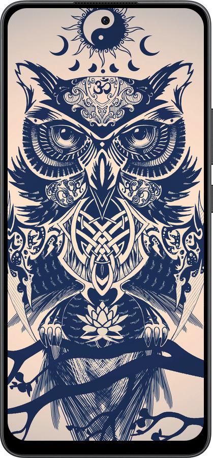 Силіконовий чехол Сова у візерунок для Oppo Reno13 F 5G / Reno13 F 4G - 4000u-3955 изображение 