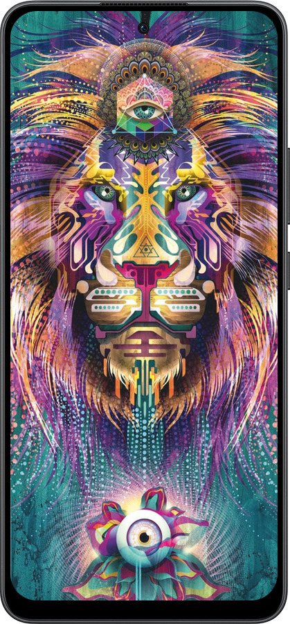 Силиконовый чехол Люминесцентный лев для Oppo Reno13 F 5G / Reno13 F 4G - 4037u-3955 изображение 