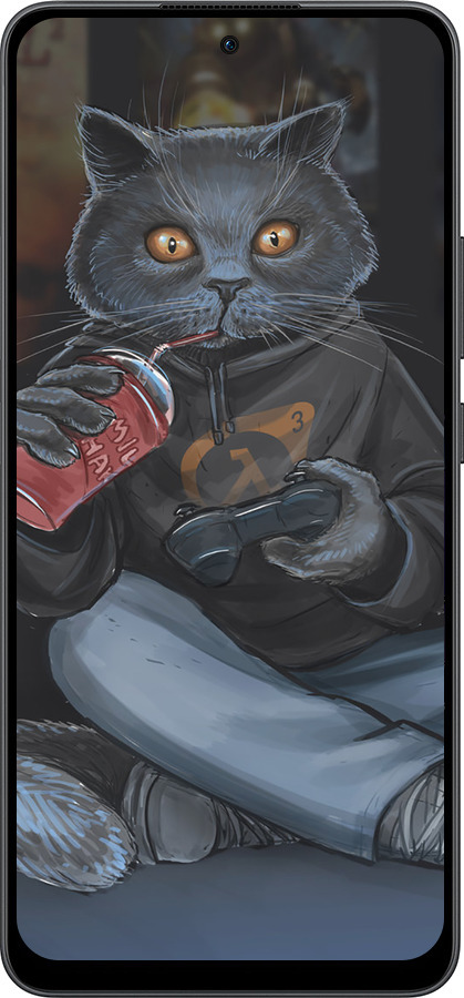 Силиконовый чехол gamer cat для Oppo Reno13 F 5G / Reno13 F 4G - 4140u-3955 изображение 