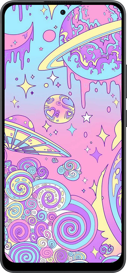 Силіконовий чехол Рожева галактика для Oppo Reno13 F 5G / Reno13 F 4G - 4146u-3955 изображение 