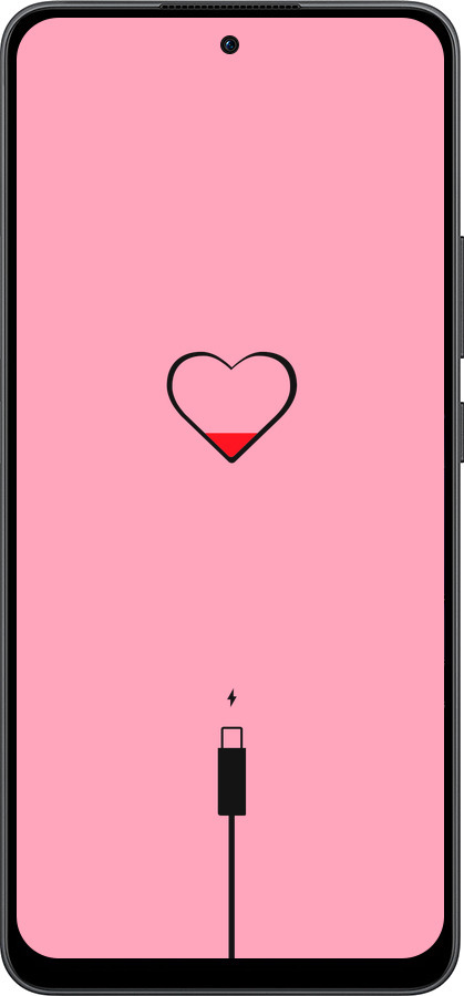 Силиконовый чехол Подзарядка сердца1 для Oppo Reno13 F 5G / Reno13 F 4G - 4275u-3955 изображение 