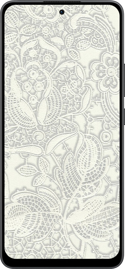 Силіконовий чехол Біле мереживо для Oppo Reno13 F 5G / Reno13 F 4G - 4383u-3955 изображение 