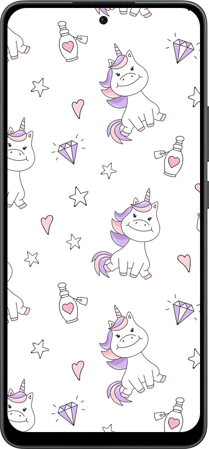 Силиконовый чехол Единорожка v2 для Oppo Reno13 F 5G / Reno13 F 4G - 4703u-3955 изображение 