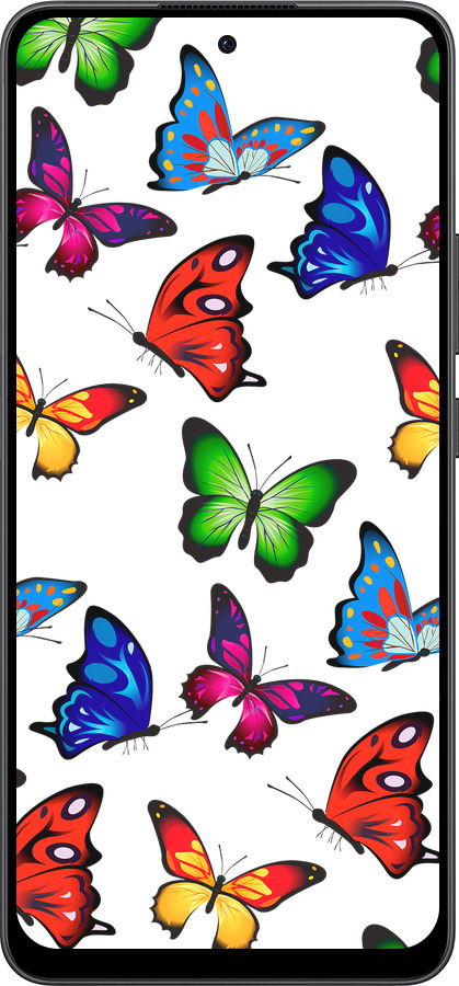 Силиконовый чехол Красочные мотыльки для Oppo Reno13 F 5G / Reno13 F 4G - 4761u-3955 изображение 