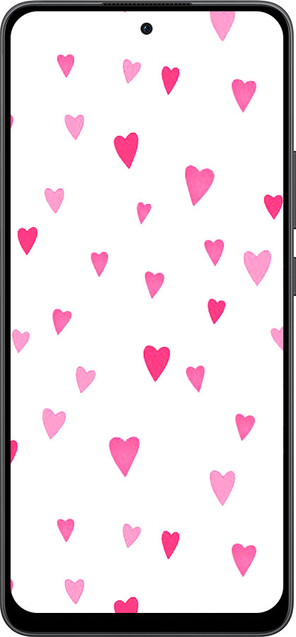 Силиконовый чехол Сердечки 2 для Oppo Reno13 F 5G / Reno13 F 4G - 4763u-3955 изображение 